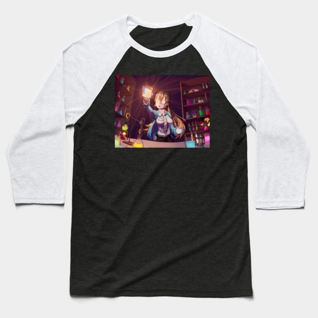 Monero-chan's Research Lab Baseball T-Shirt by Monero Art Fund